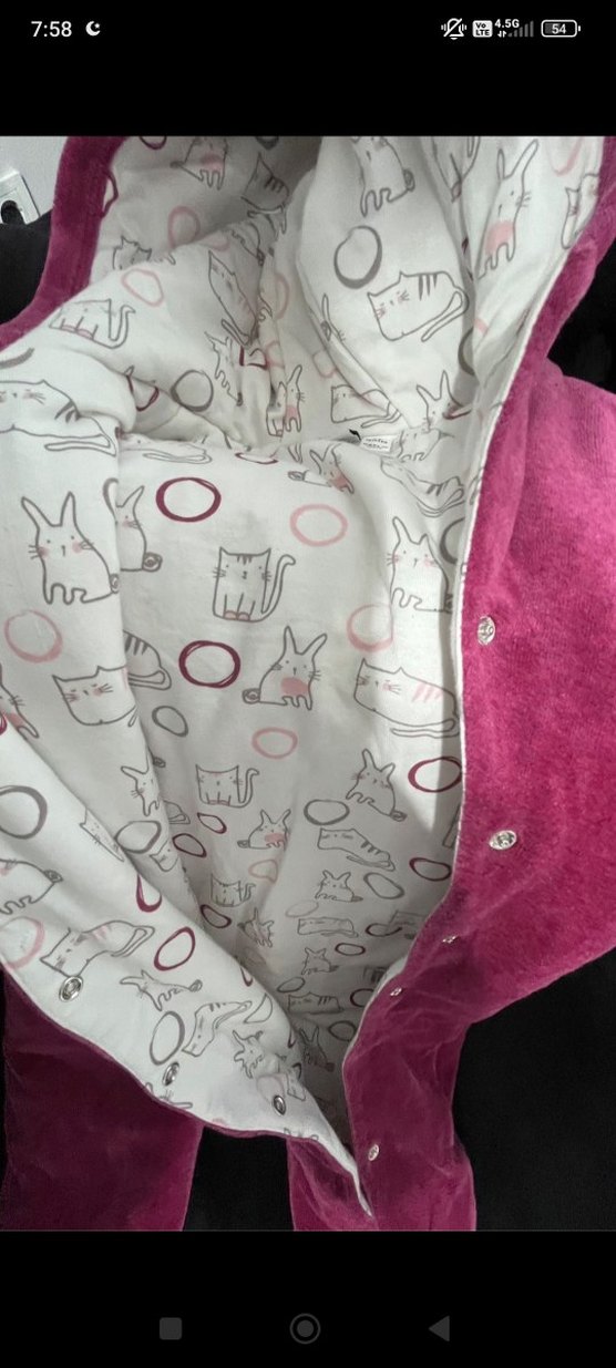 Kapüşonlu Pembe Kız Bebek Tulumu ölçüleri yazıyor - Görsel 5