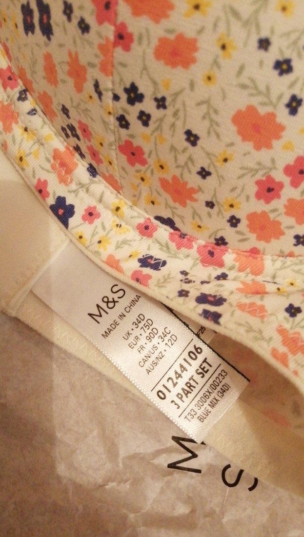 Marks&Spencer Pastel Renkli Çiçekli ve Düz Sütyen Seti 3lü - Görsel 3