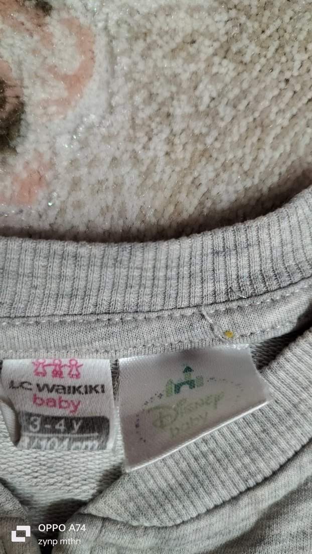 Kız Çocuk Gri Minnie Baskılı Sweatshirt - Görsel 2