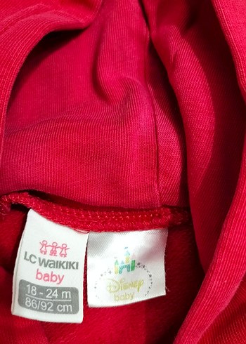 Kız Çocuk Kapüşonlu Kırmızı Minnie Sweatshirt - Görsel 2