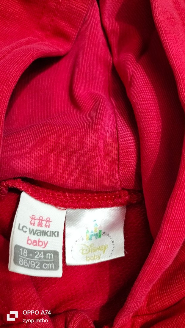 Kız Çocuk Kapüşonlu Kırmızı Minnie Sweatshirt - Görsel 2