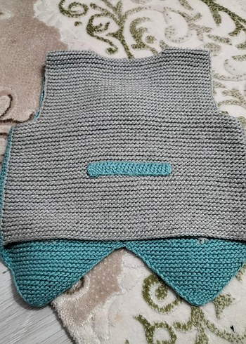 Gri Erkek Çocuk Triko Yelek - Görsel 2