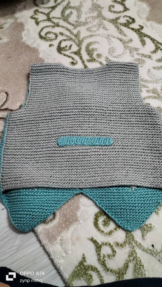 Gri Erkek Çocuk Triko Yelek - Görsel 2