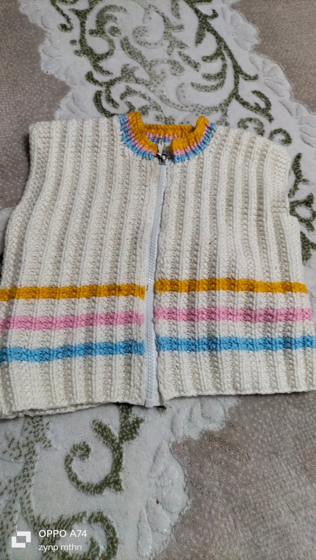 Erkek Bohem Örgü Kolsuz Triko adet fiyatidir - Görsel 4