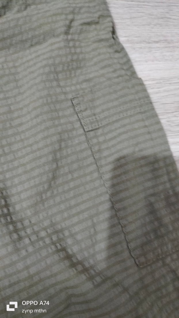 Gri Keten Pilili Rahat Kesim Kadın Pantolon - Görsel 2