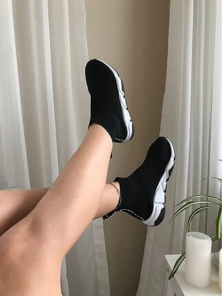 37 Beden siyah Renk Triko Sneaker çorap kadın bot ayakkabı
