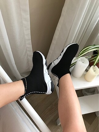 37 Beden siyah Renk Triko Sneaker çorap kadın bot ayakkabı