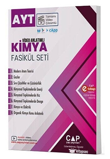 Çap yayını AYT kimya fasikül