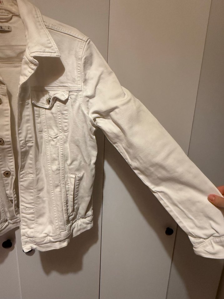 Beyaz Kadın Denim Ceket - Görsel 2