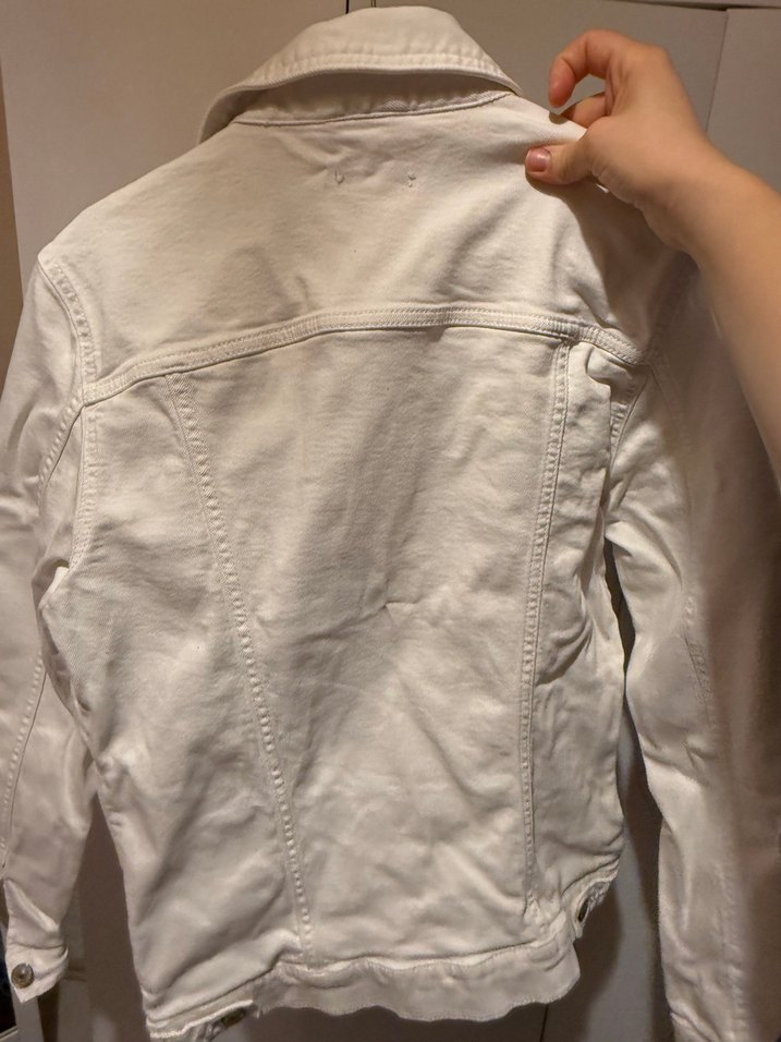 Beyaz Kadın Denim Ceket - Görsel 5