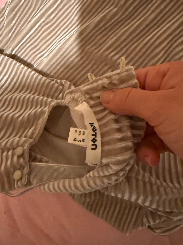 Bej Pilili Uzun Kollu Kadın Bluz - Görsel 4