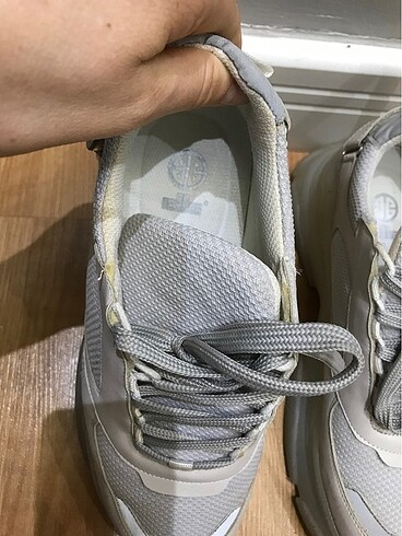 39 Beden gri Renk Elle deri spor ayakkabı