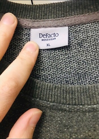 xl Beden gri Renk Gri Erkek Yün Sweatshirt Crew Neck