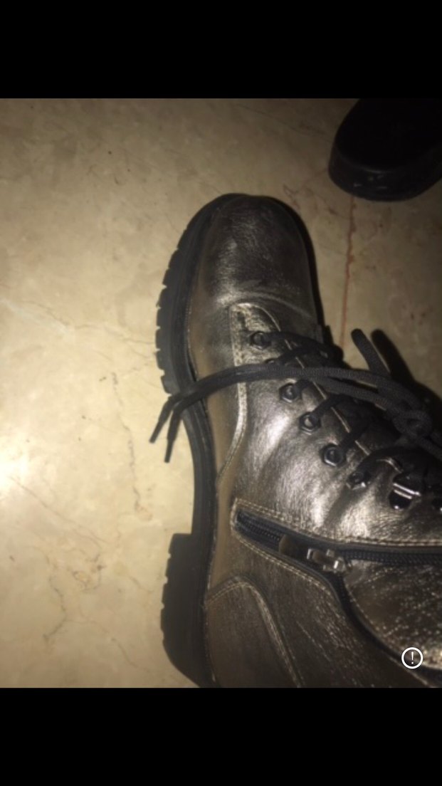 Gri Deri Yüksek Topuklu Punk Botlar - Görsel 3