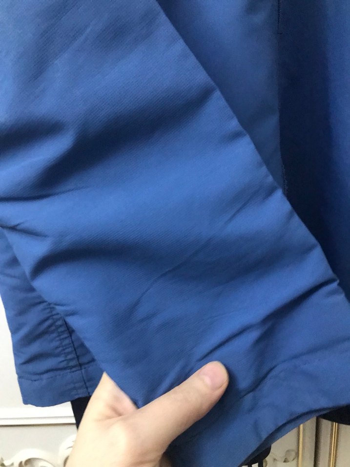 Erkek Mavi Fermuarlı Rahat Kesim Yağmurluk - Görsel 2