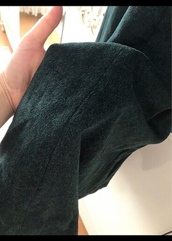 Kemerli Uzun Gri Kadın Kaban - Görsel 6