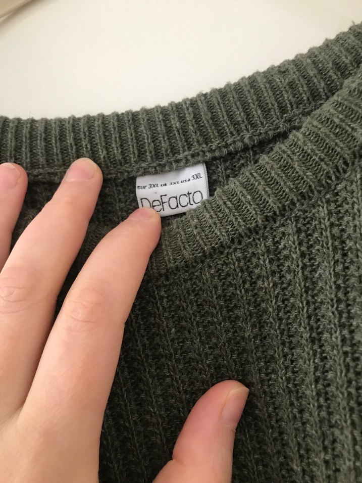 Gri Erkek Yün Kazak, Bisiklet Yaka, Regular Fit - Görsel 5