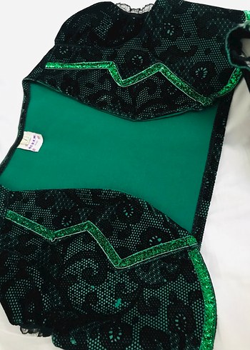 Kızlar İçin Yeşil Dantel Detaylı Bolero - Görsel 2