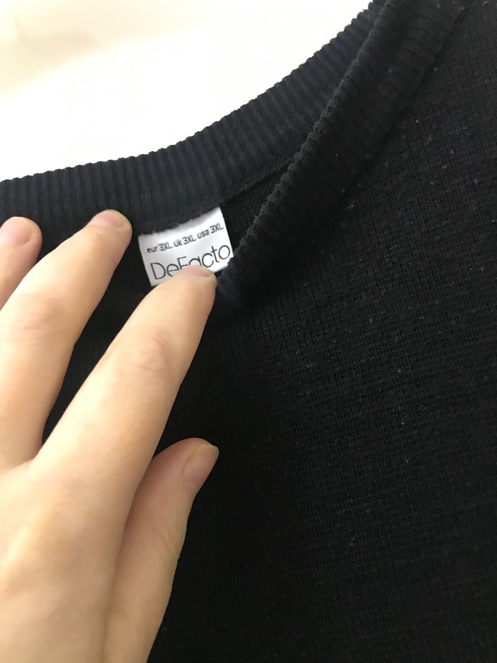 Siyah Erkek  Basic Sweatshirt - Görsel 4