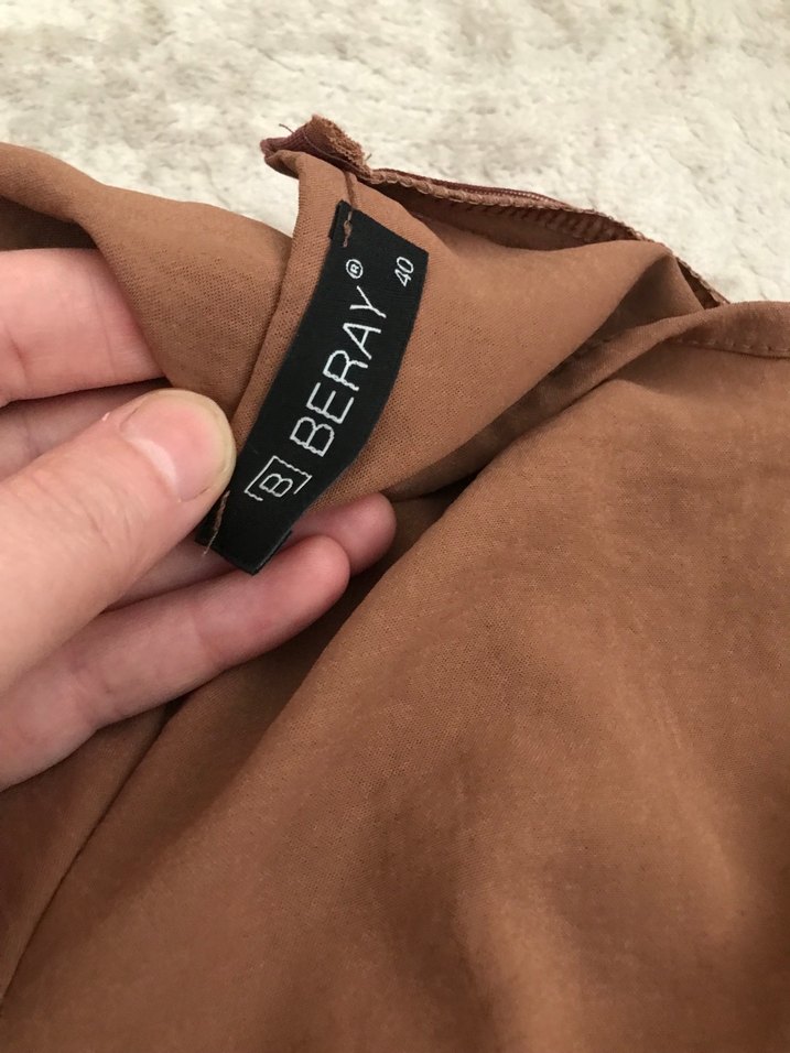 Kadın Kahverengi Piliseli Uzun Elbise - Görsel 5