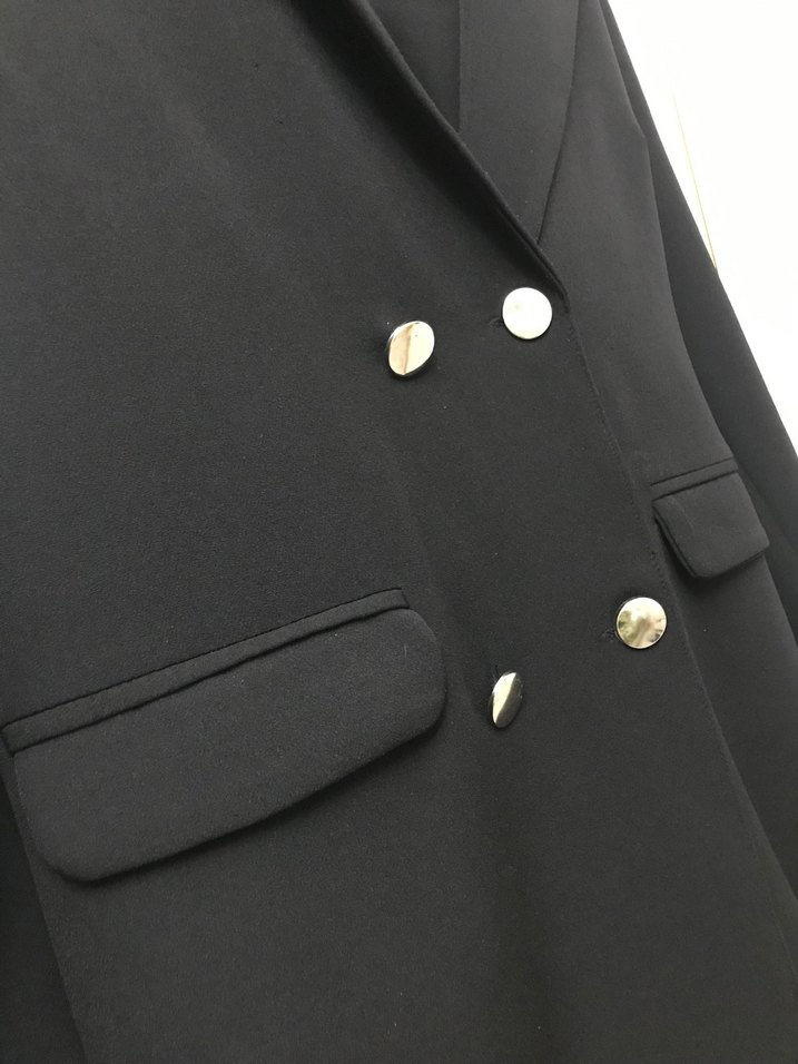 Siyah Midi Kadın Blazer Ceket - Görsel 2