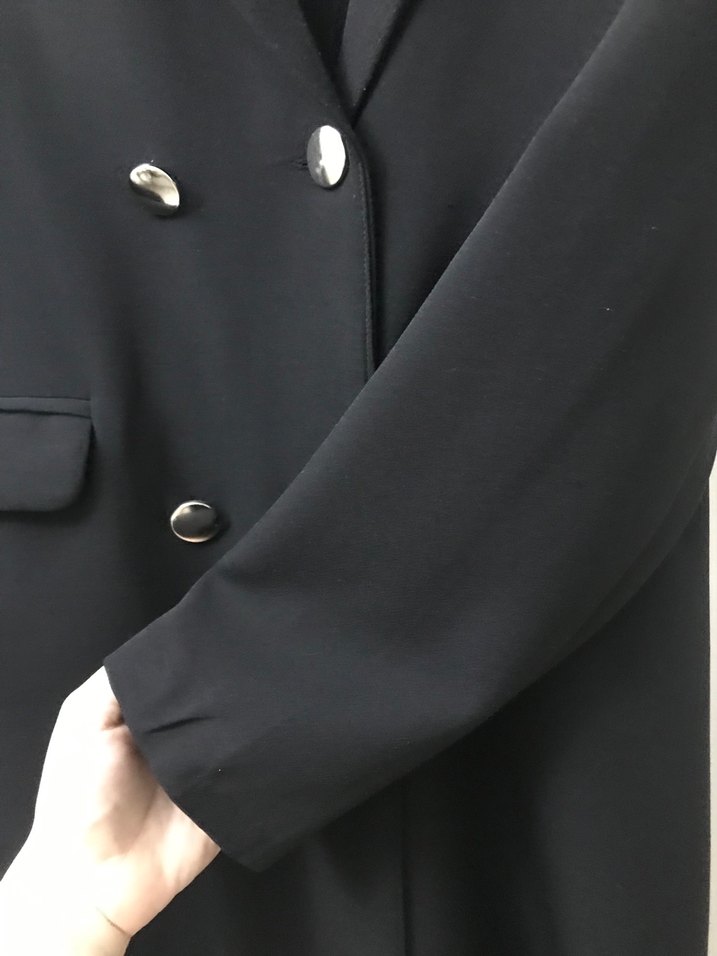 Siyah Midi Kadın Blazer Ceket - Görsel 4