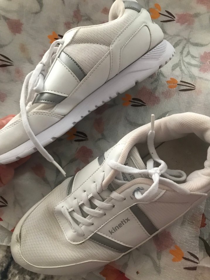 Beyaz Kinetix Bağcıklı Kadın Spor Ayakkabı - Görsel 3