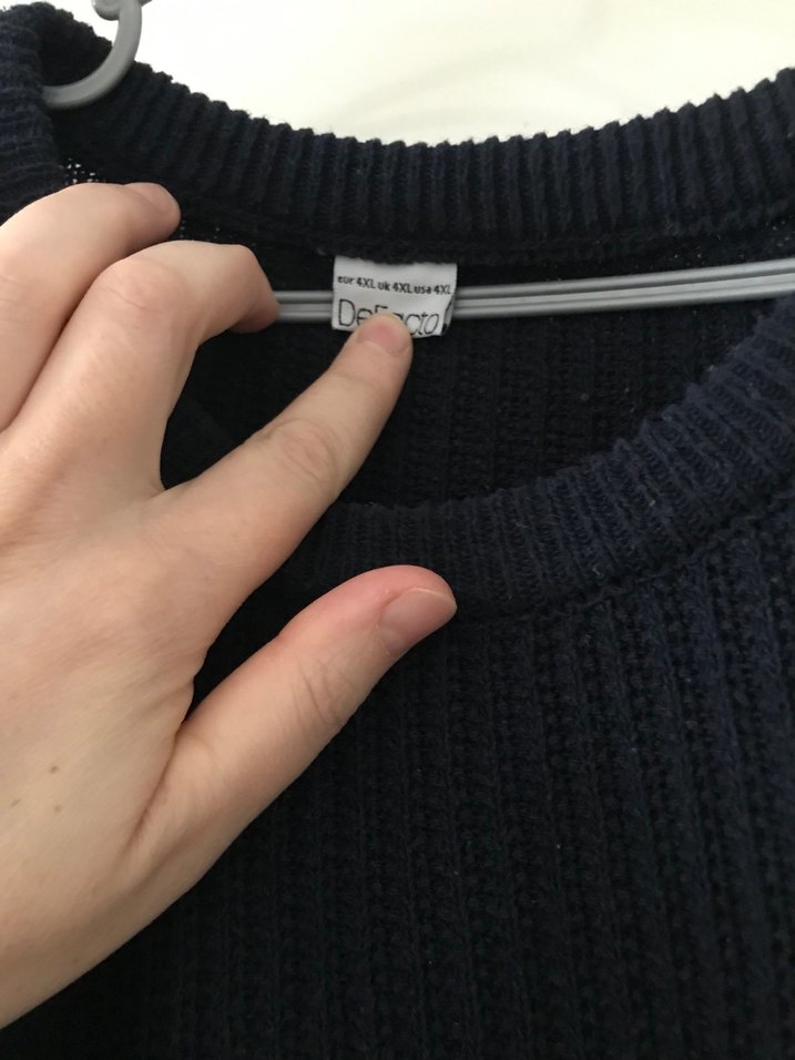 Lacivert Erkek Triko Kazak 4xl - Görsel 2