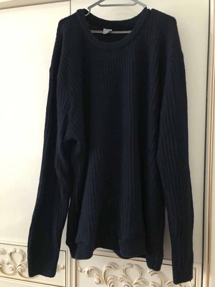 Lacivert Erkek Triko Kazak 4xl - Görsel 4