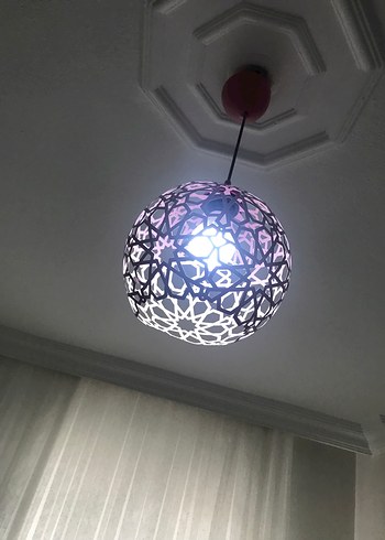 Bej Desenli Küre Avize - Görsel 3