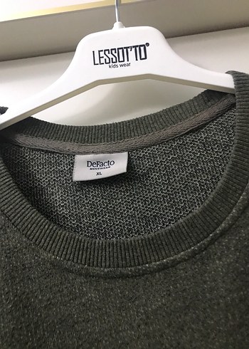 Gri Erkek Yün Sweatshirt, Rahat Kesim - Görsel 4