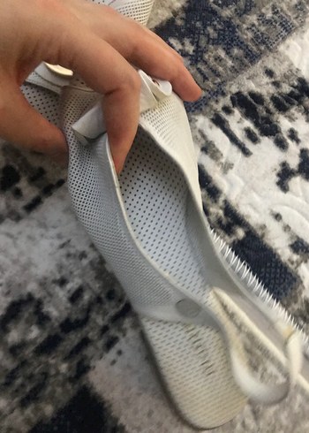 40 Beden beyaz Renk Tokalı Beyaz Dolgu Topuklu Kadın Sandalet