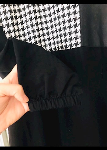 42 Beden siyah Renk Kadın Siyah Uzun Kollu Midi Tunik