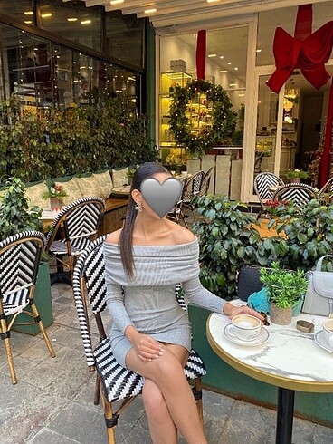 xs Beden gri Renk Zara simli elbise