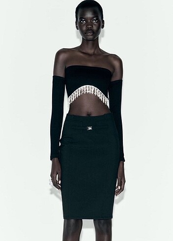 Zara crop bluz