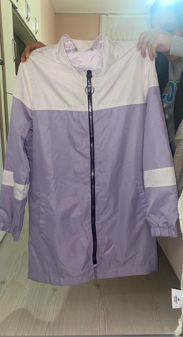 Mor Renkli Midi Boy Kadın Ceket - Görsel 2