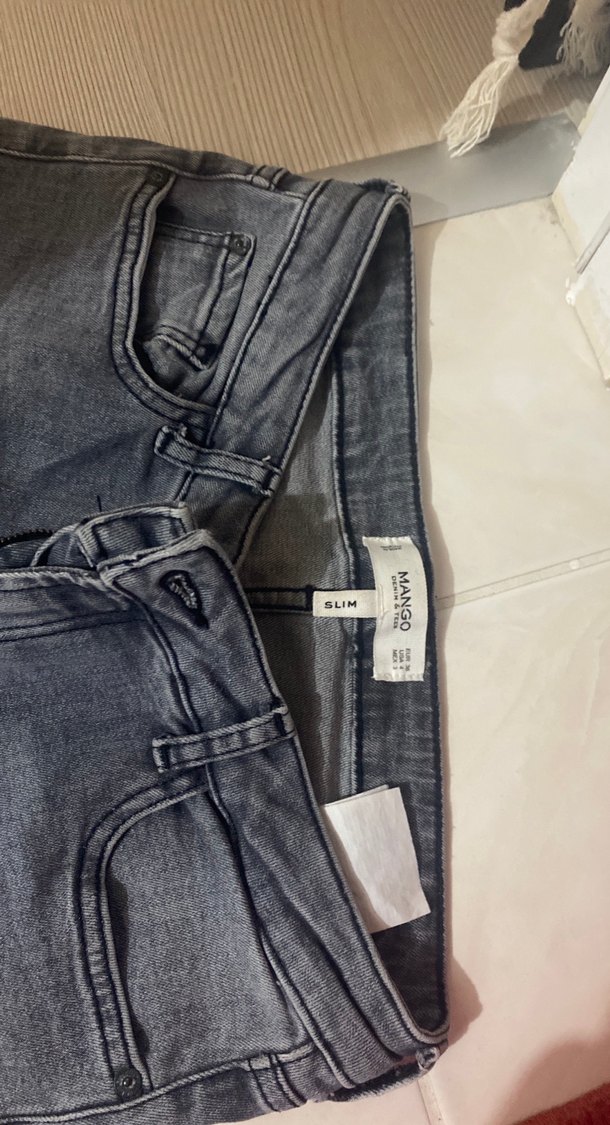 Gri Normal Boy Denim Kadın Jean - Görsel 2