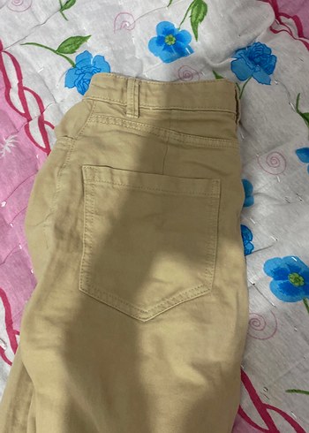 Bej Düğmeli Kadın Midi Pantolon - Görsel 5