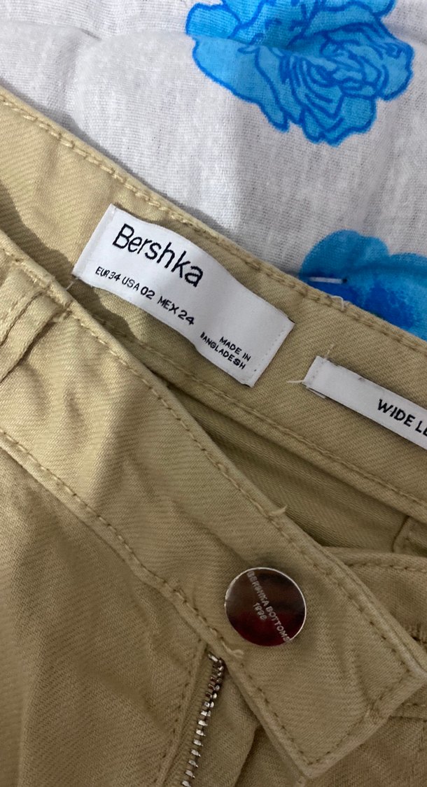 Bej Düğmeli Kadın Midi Pantolon - Görsel 2