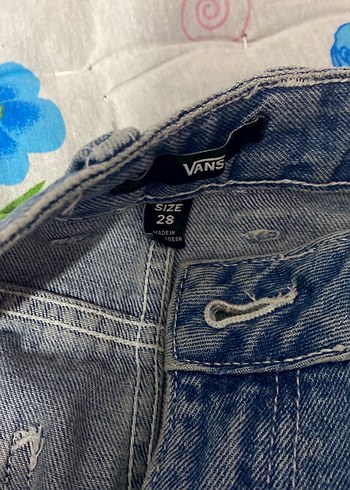 Düğmeli Mavi Kadın Bol Kesim Midi Kot Pantolon - Görsel 3