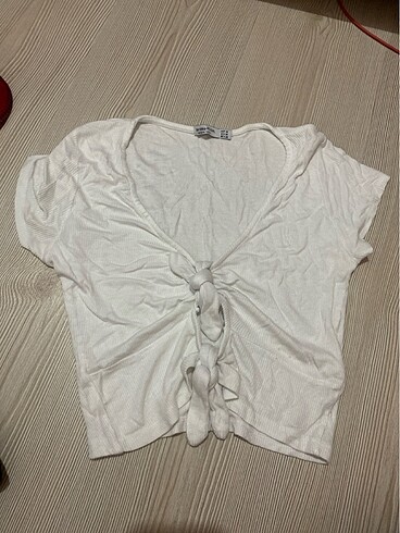 Bershka beyaz crop