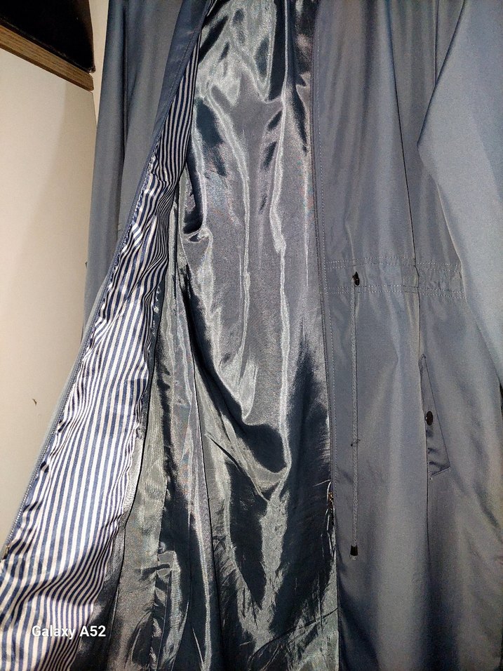 Mavi Uzun Denim Kadın kap - Görsel 2