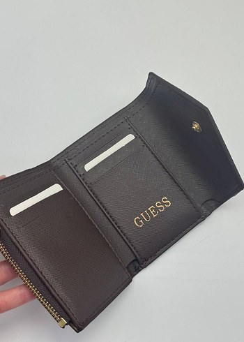 Guess Kahverengi Baskılı Deri Kadın Cüzdanı