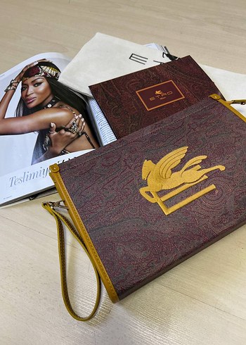 ETRO Deri Kadın Clutch Çanta