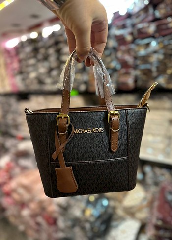 Beden Michael Kors Kemer Detaylı Kahverengi Deri Çanta