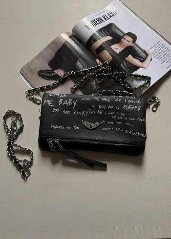  Beden zadig & voltaire Deri Rock swing clutch Çapraz Çanta
