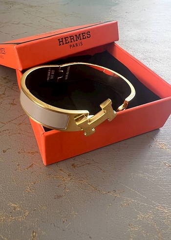 Hermes Hermes Paris Altın Renkli Tokalı Bilezik