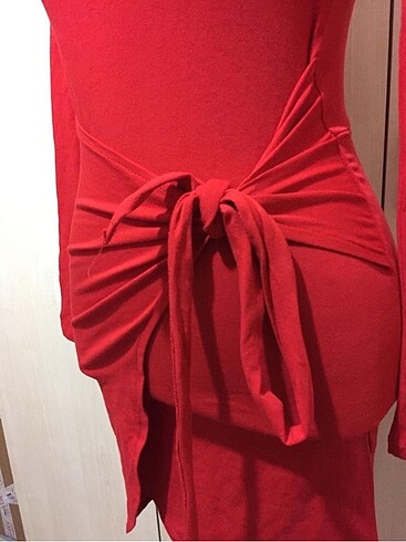 BAĞLAMA DETAYLI ELBİSE - Görsel 3