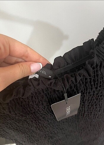 TRENDYOL GİPELİ ELBİSE - Görsel 6