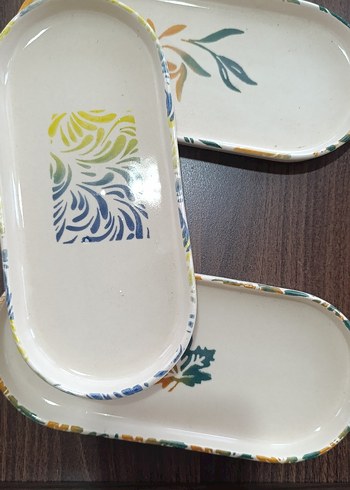 Seramik Dekoratif Sunum Tabağı | Mum & Sabun Tepsisi 24,5 cm - Görsel 5